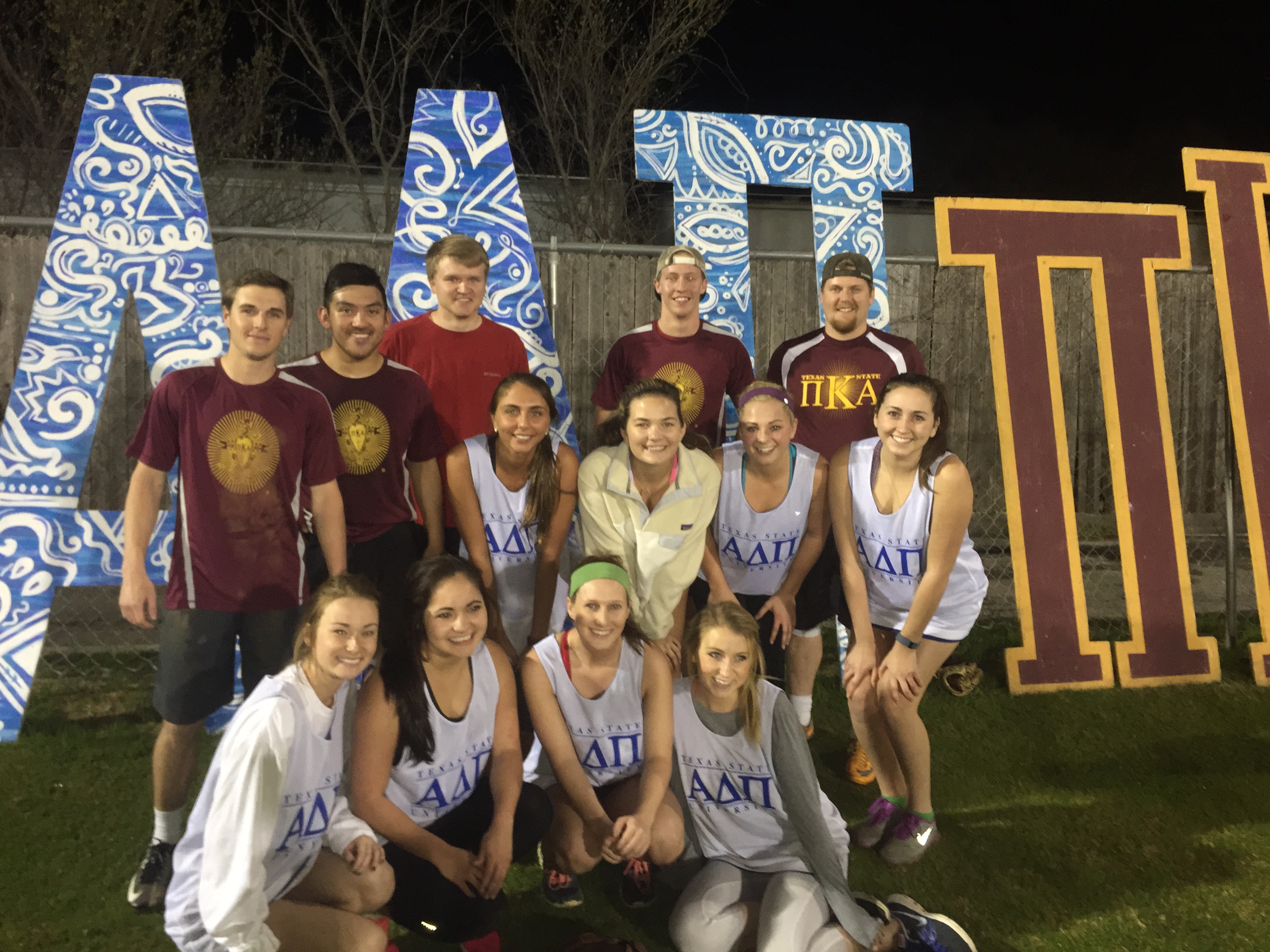 Zeta Theta Softball Team with Alpha Delta Pi Photograph