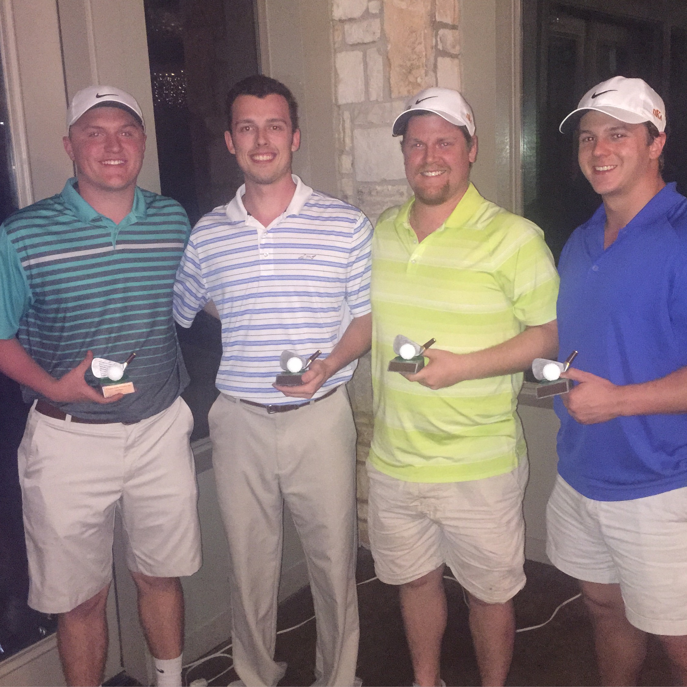Four Zeta Theta Pikes Win Awards At A Golf Tournament Photograph