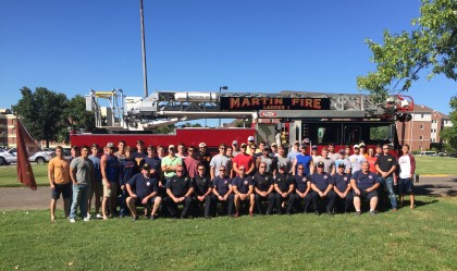 Epsilon Sigma Chapter With the Martin Fire Department Photograph