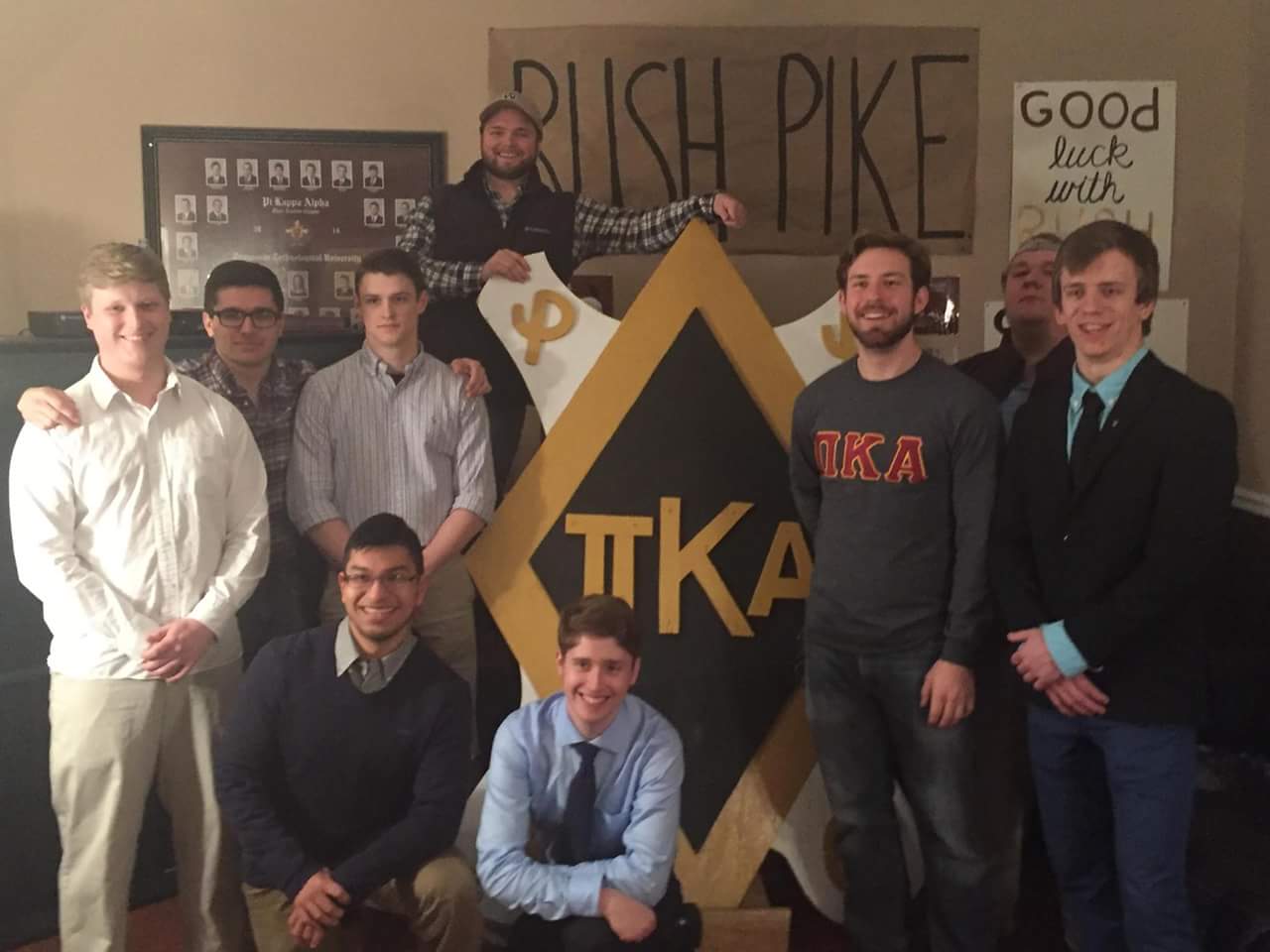 Nine Theta Upsilon Chapter Members During Recruitment Photograph