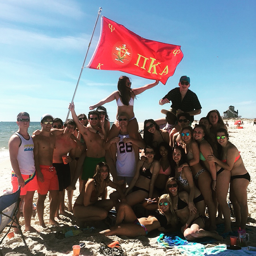 Theta Chapter Members and Others at the Beach Photograph