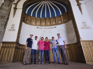 Six Unidentified Theta Chapter Members At Clayborn Temple Photograph