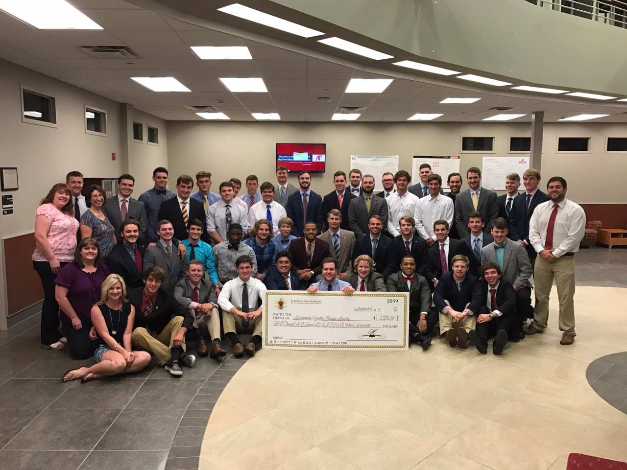 Eta Tau Chapter Donates to the Montgomery County Humane Society Photograph