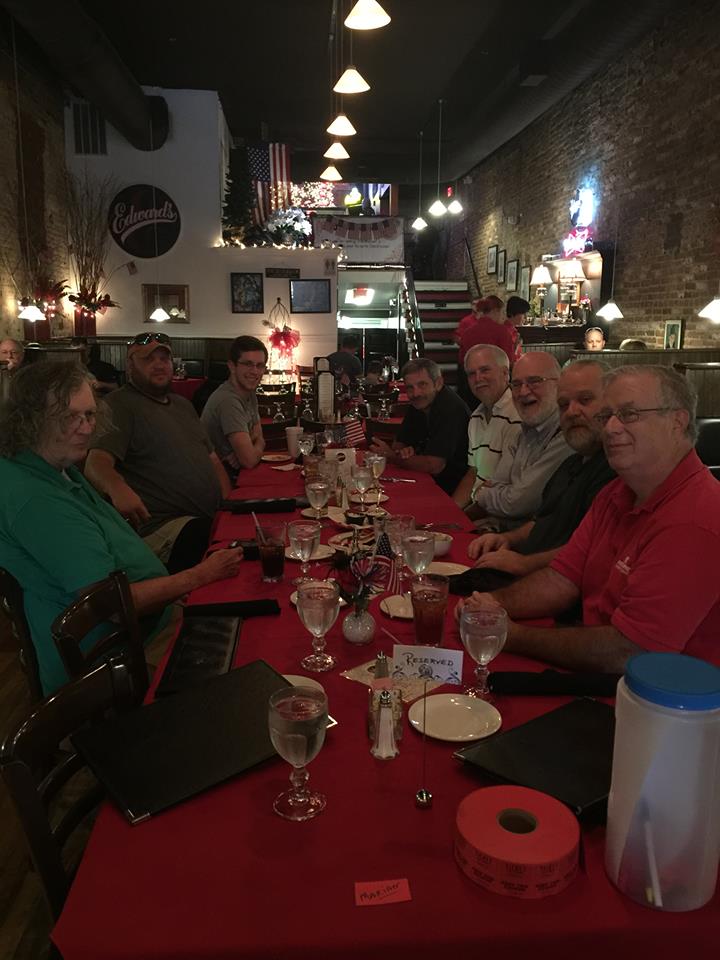 Eta Tau Chapter Members and Alumni at a Restaurant Photograph, August 2016