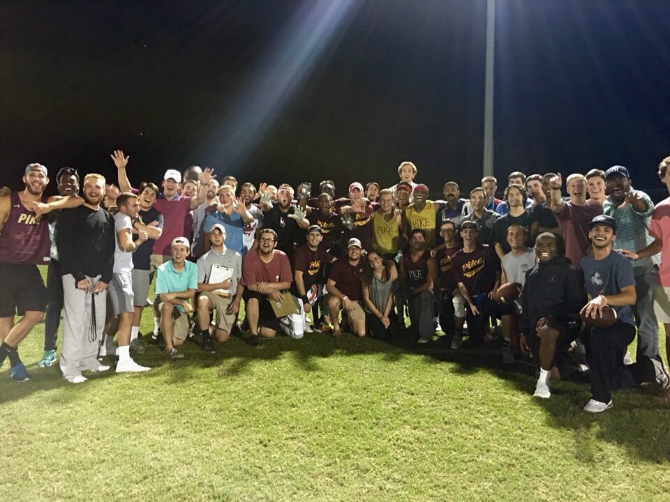 Kappa Rho Chapter Members Play Flag Football Photograph