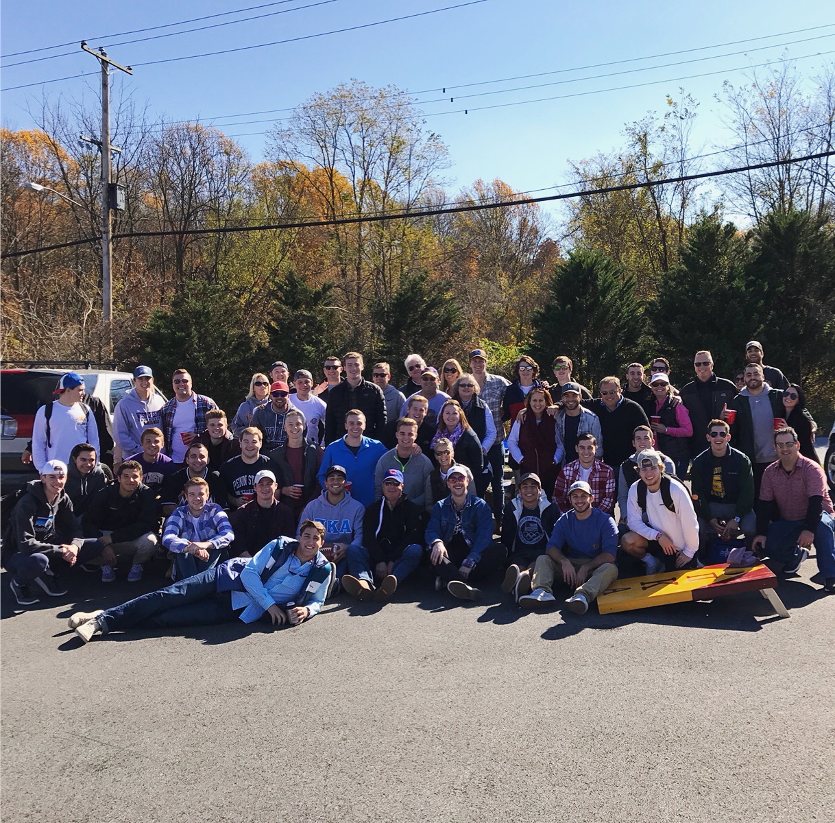 Mu Lambda Chapter Members Play Cornhole Photograph