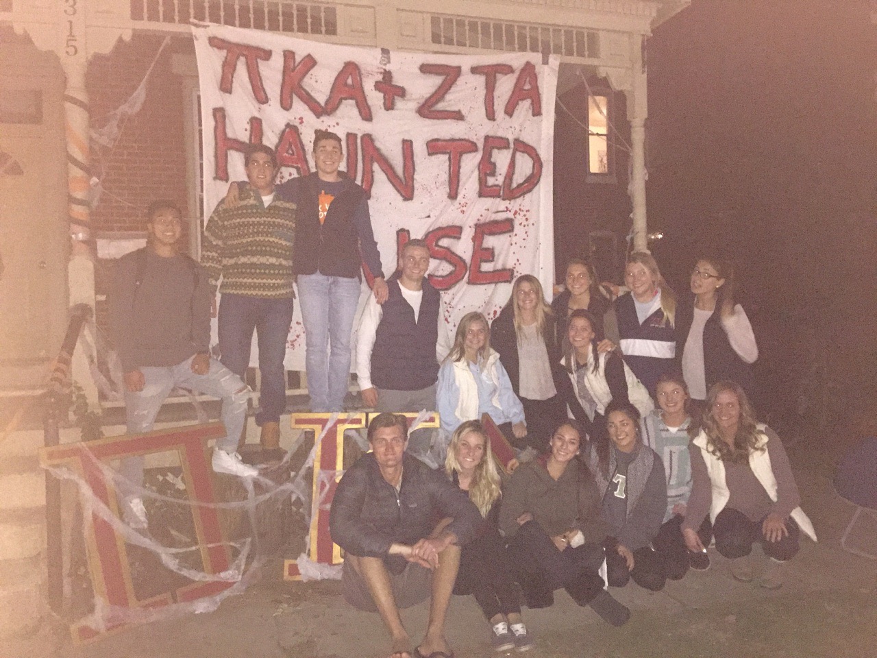 Mu Lambda Chapter Hosts A Haunted House With Zeta Tau Alpha Women's Fraternity Photograph