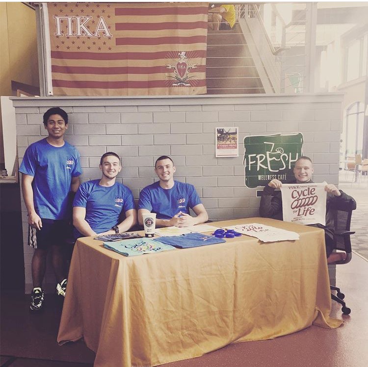Four Epsilon Upsilon Pikes Table For Cycle For Life Photograph