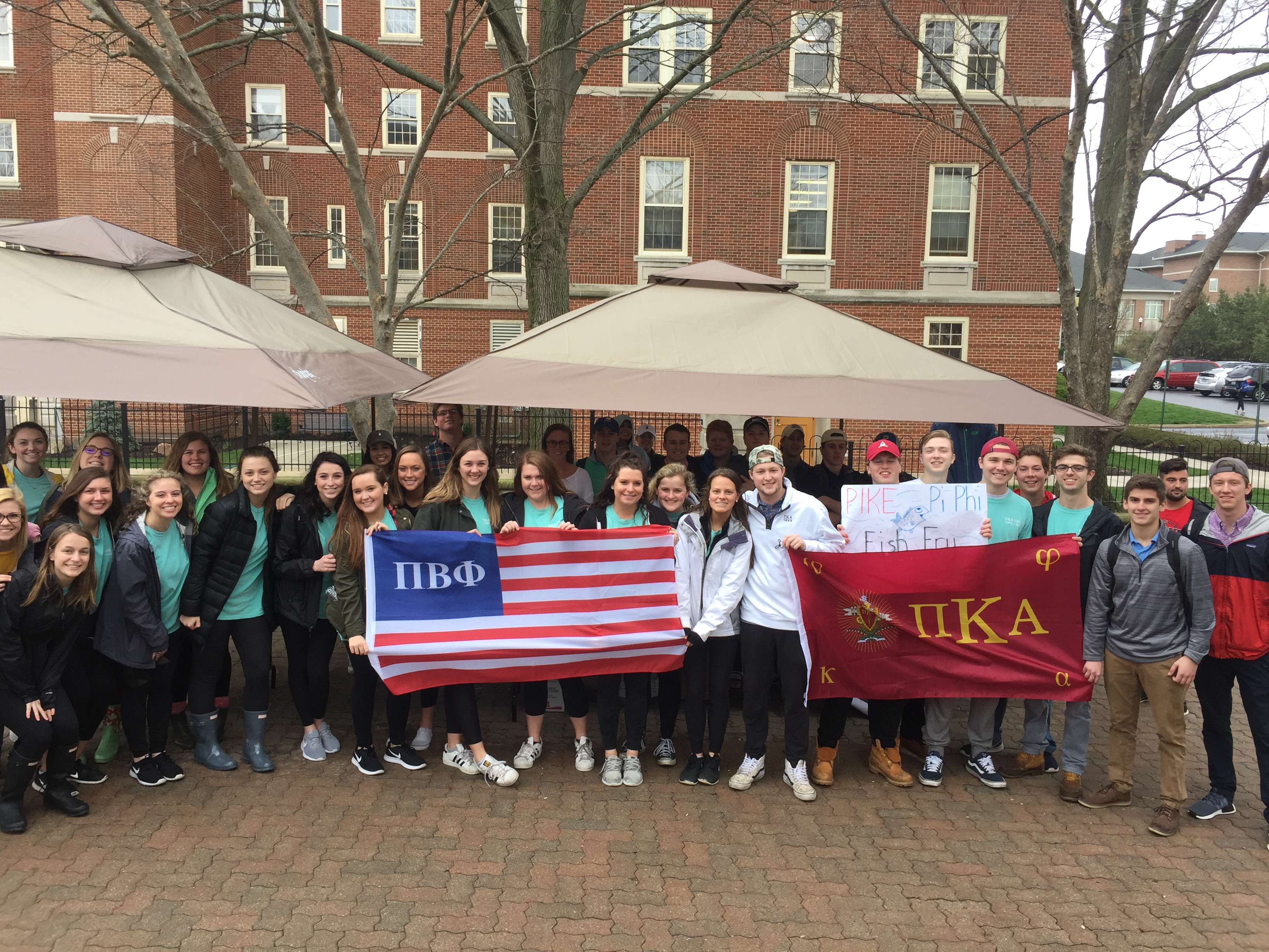 Lambda Theta Pikes and A Sorority At A Fish Fry Event Photograph