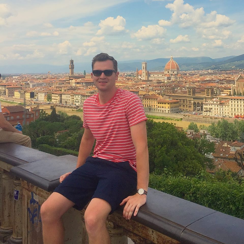 An Unidentified Lambda Theta Chapter Member In Florence, Italy Photograph