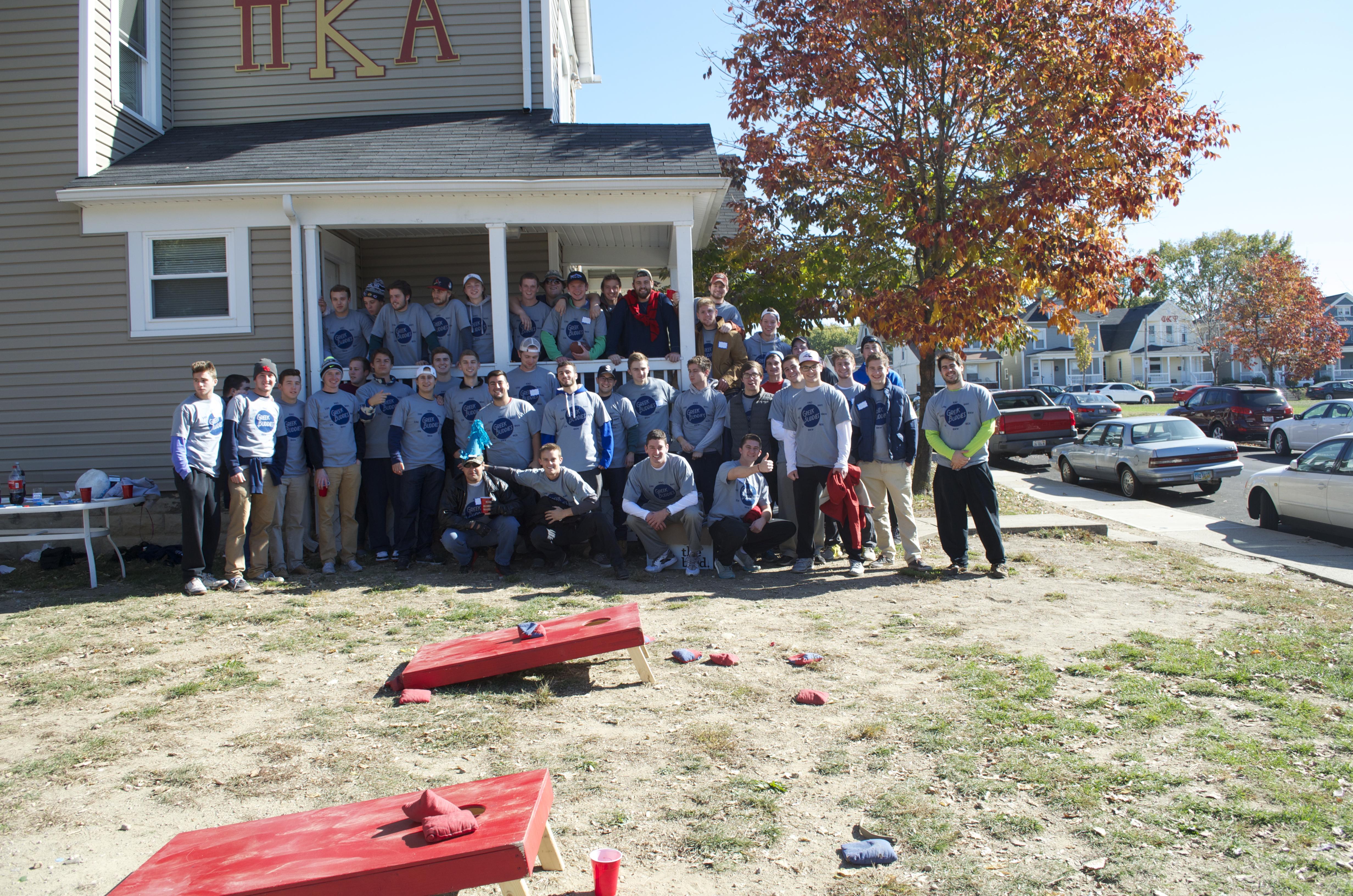 Lambda Theta Chapter Members Play Games In Their Yard Photograph