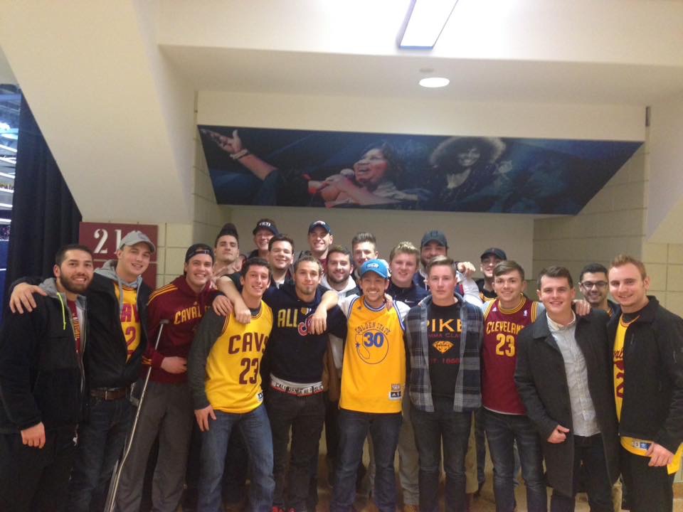Twenty Mu Theta Pikes At A Cleveland Cavaliers Basketball Game Photograph