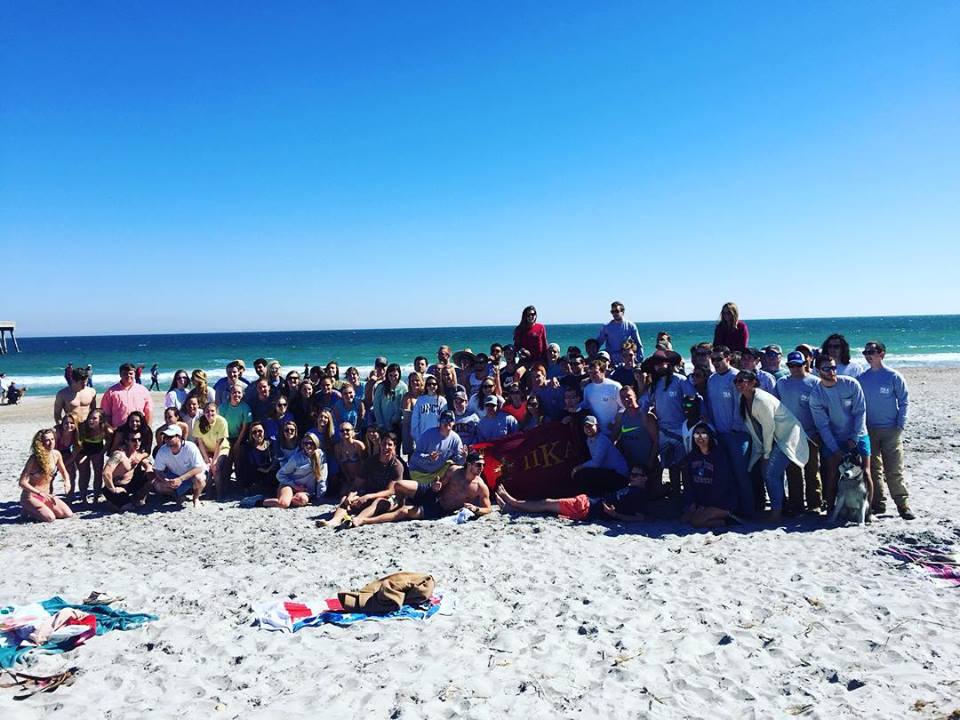 Lambda Phi Chapter Members Take Part in the Polar Plunge Photograph, 2016