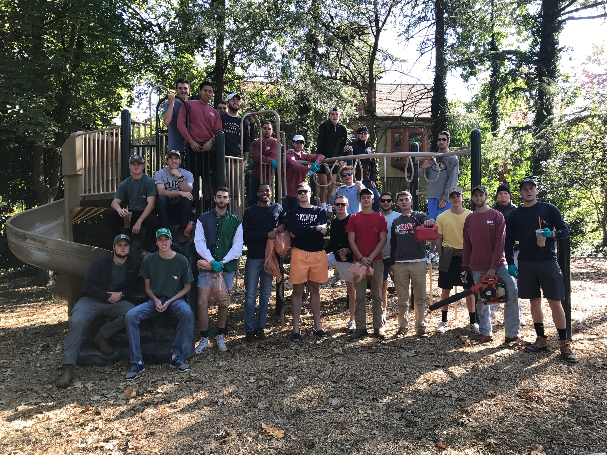 Lambda Rho Chapter Members On A Playground Photograph
