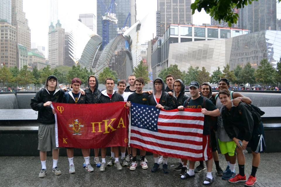Lambda Pi Chapter Members At The 9/11 Memorial Photograph