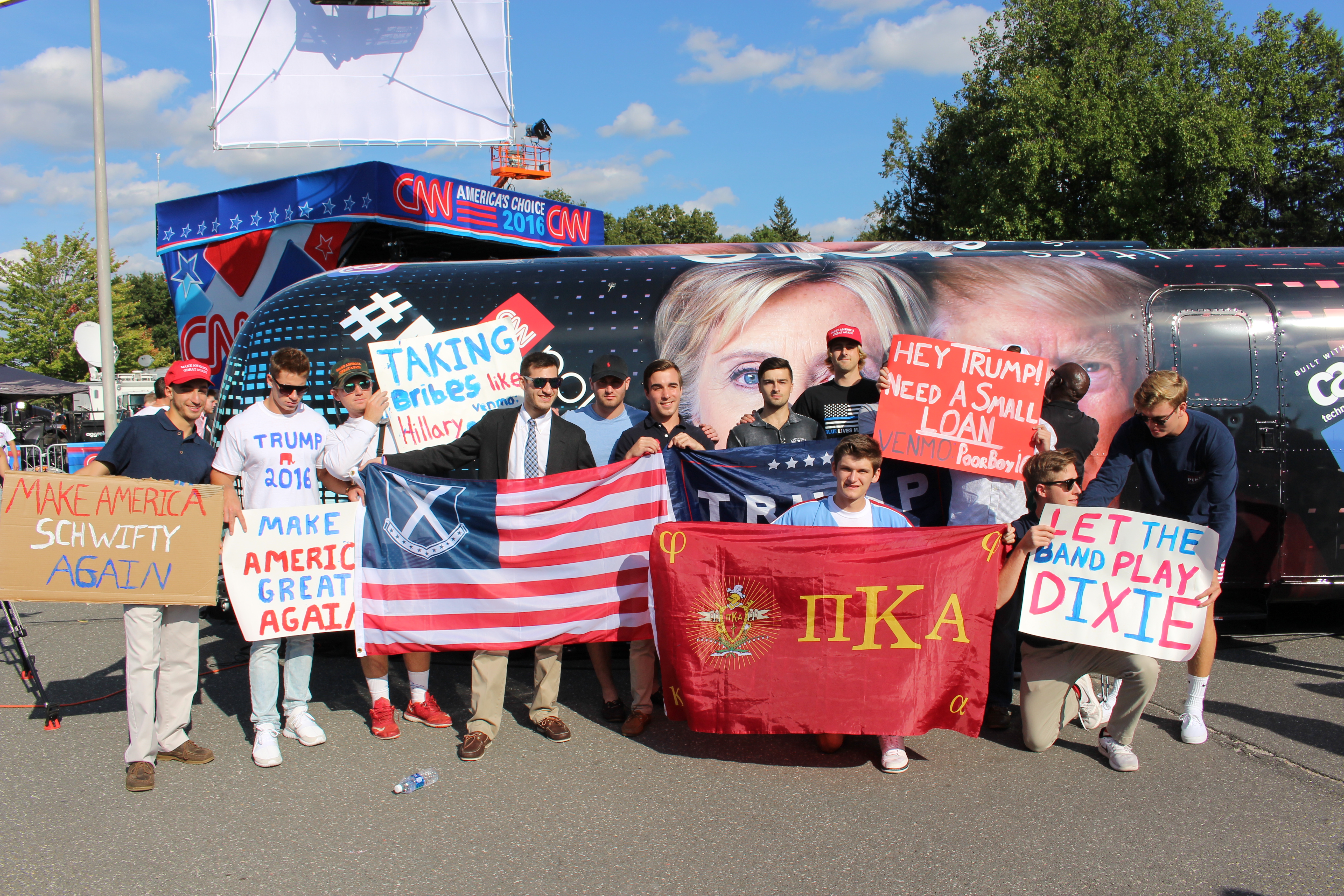 Lambda Pi Chapter Members Attend A Presidential Debate Photograph