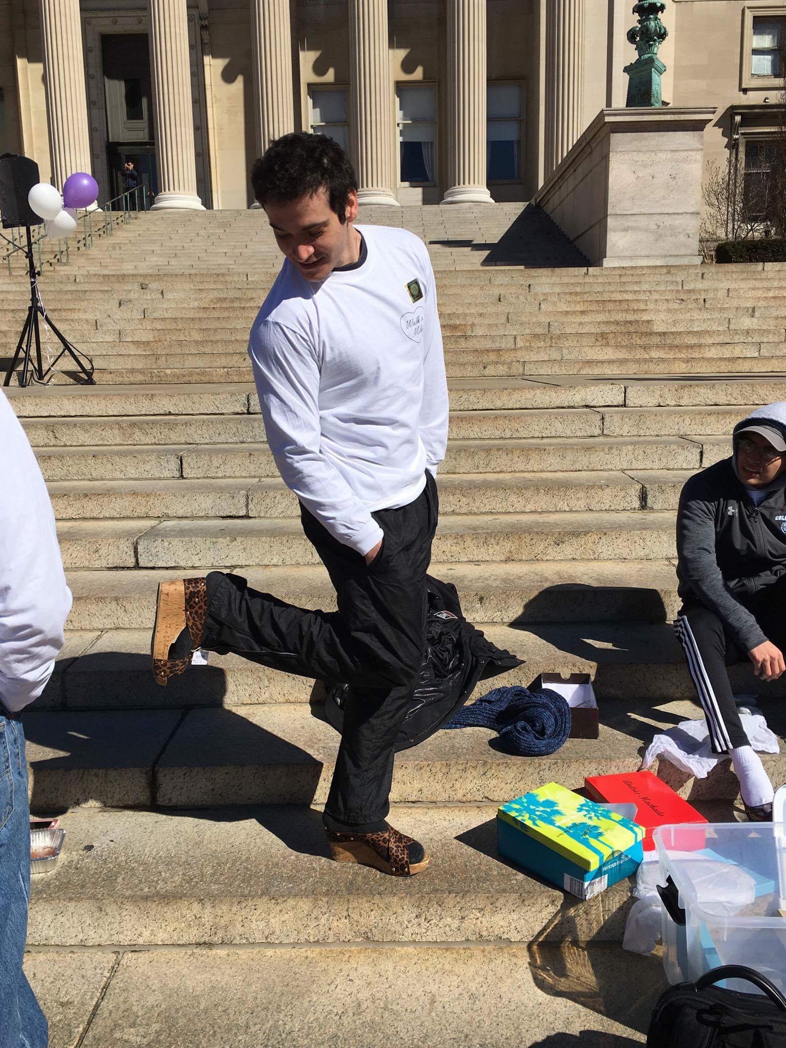 An Unidentified Iota Lambda Chapter Member Wearing Womens Sandals Photograph