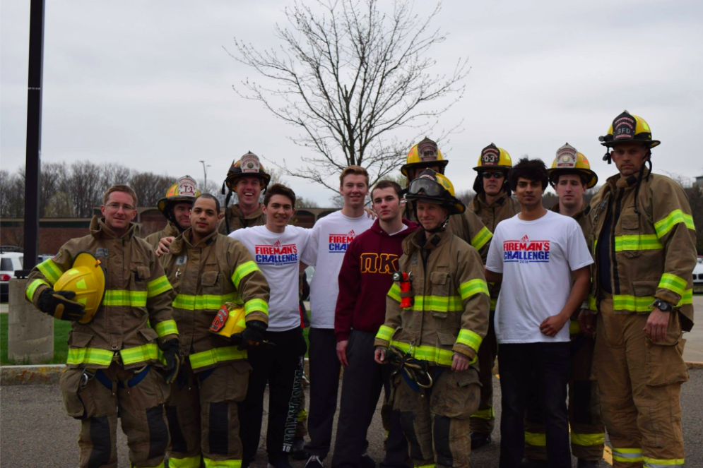 Mu Gamma Chapter Members Do The Fireman's Challenge Photograph