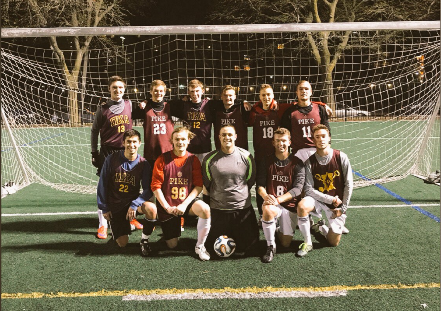 Eleven Gamma Beta Chapter Pikes Play Intramural Soccer Photograph 2