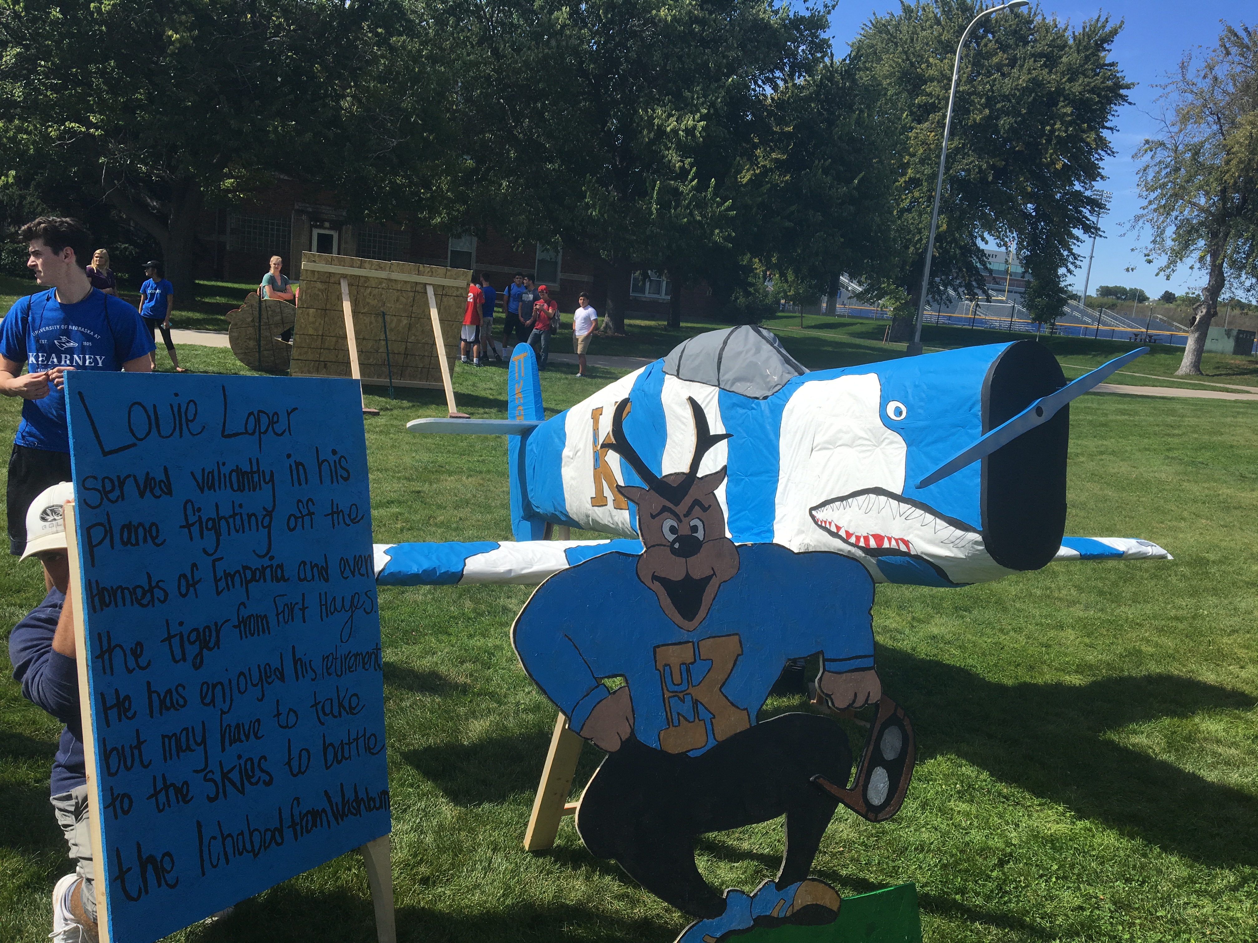 Iota Gamma Display For Kearney Mascot, Louie Loper Photograph