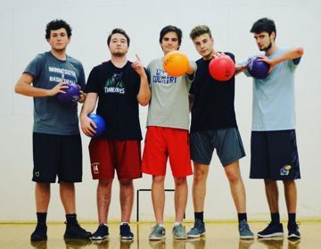 Five Theta Lambda Pikes Win A Dodgeball Tournament Photograph