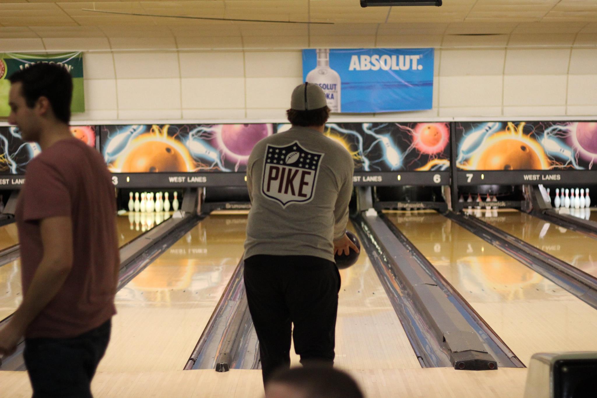 Unidentified Theta Lambda Colony Member Bowling Photograph