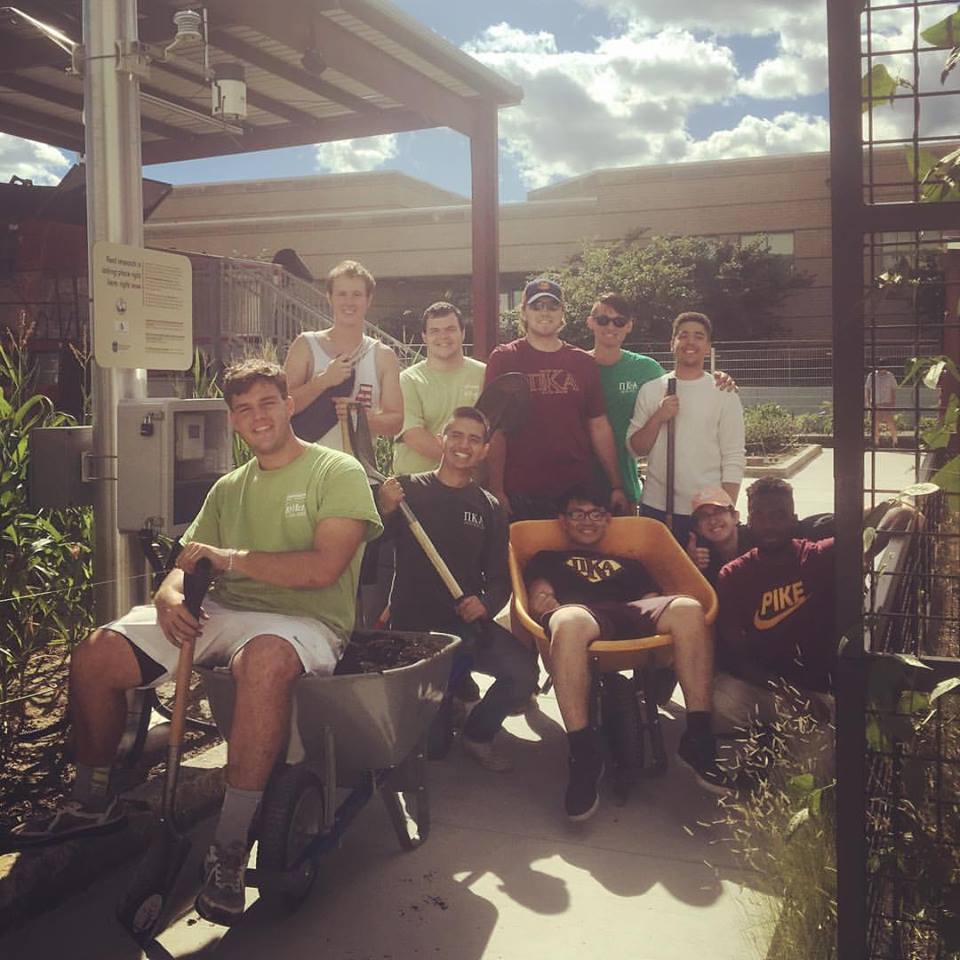 Ten Zeta Phi Chapter Members During A Chapter Work Day Photograph