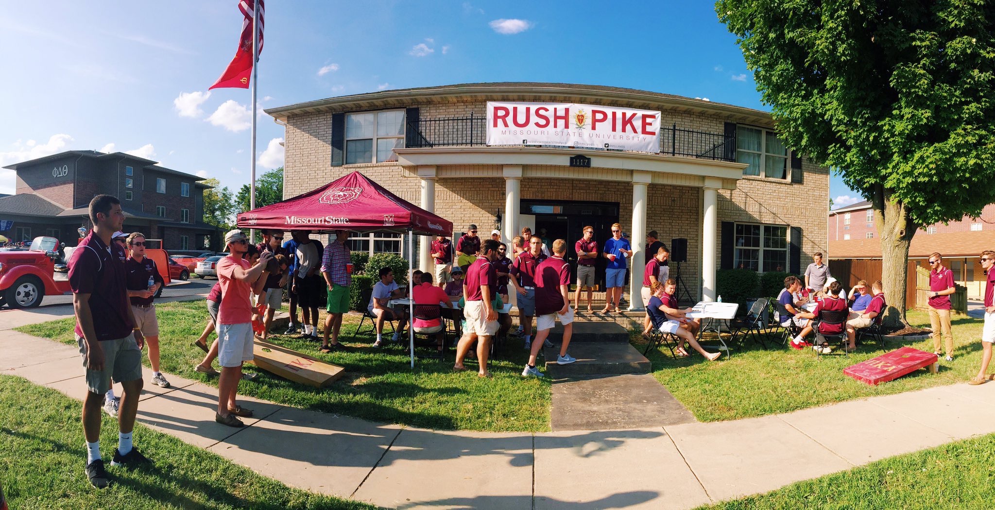 Zeta Chi Chapter Members and Their Chapter House Photograph