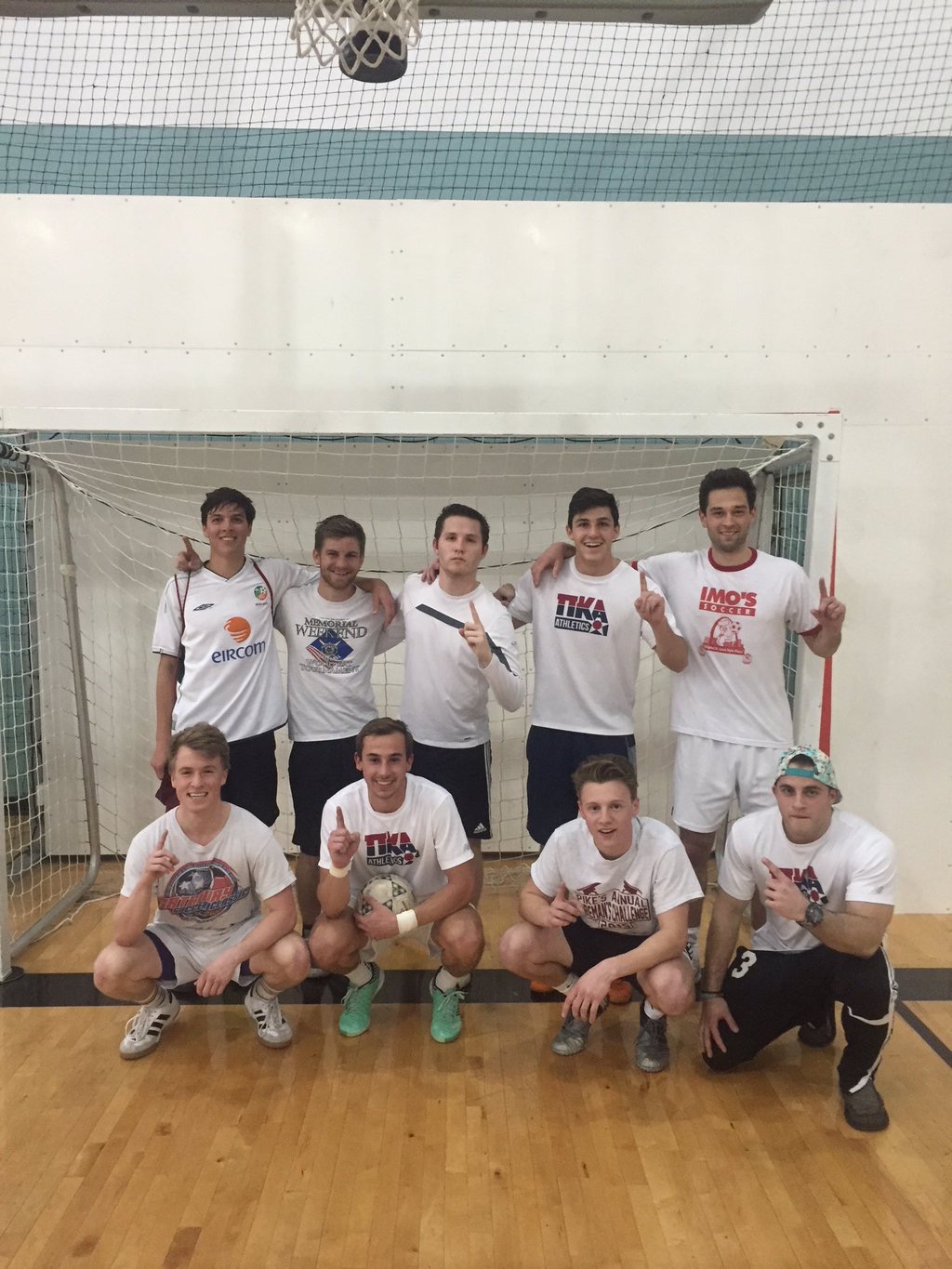 Nine Zeta Chi Chapter Members Win A Soccer Game Photograph