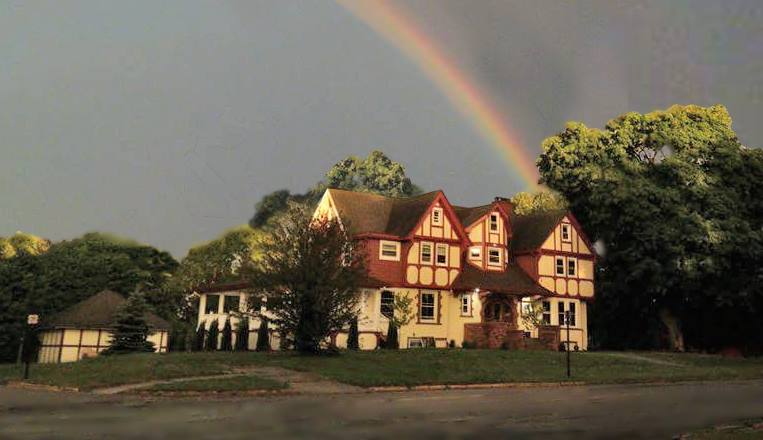 Rainbow Over the Zeta Kappa Chapter House Photograph