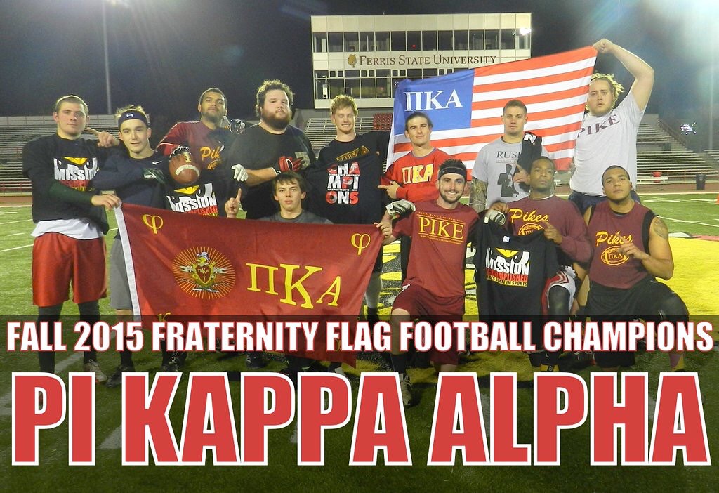 Zeta Kappa, Fraternity Flag Football Champions Photograph 1, 2015
