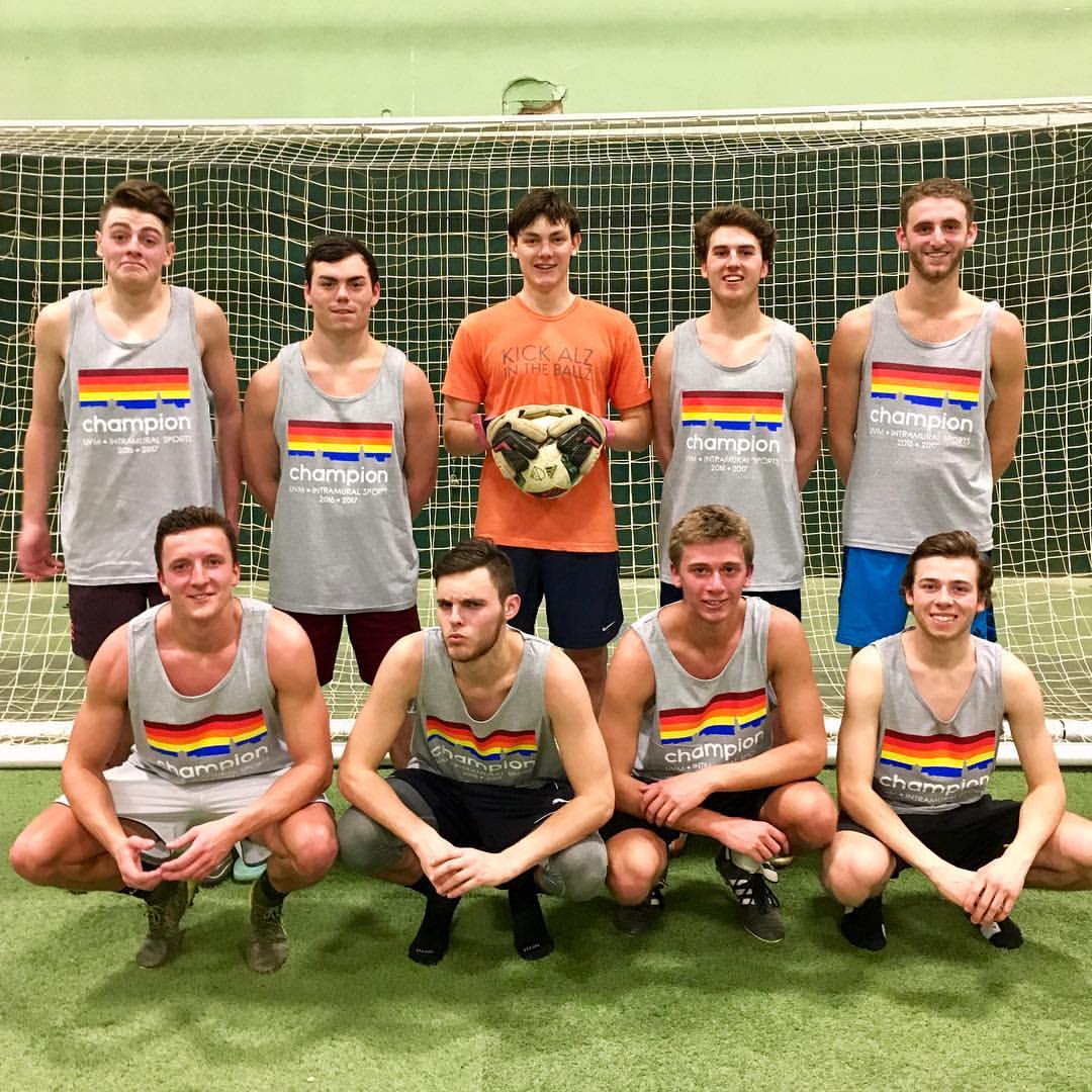 Nine Lambda Delta Pikes Play Intramural Soccer Photograph