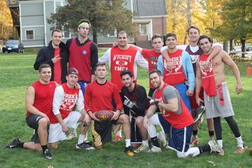 Twelve Theta Mu Pikes At The Fraternity Row Bowl Photograph