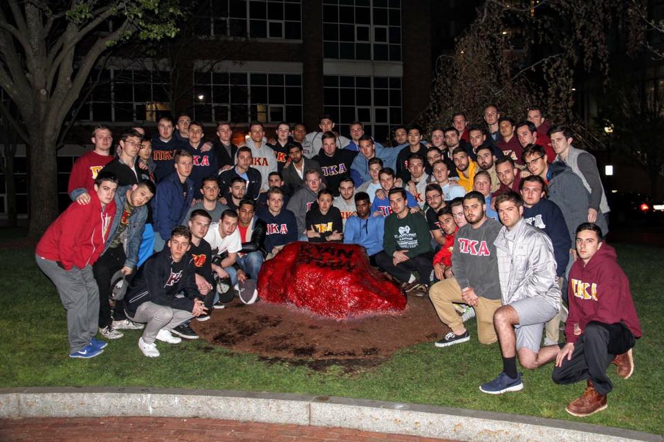 Group of Kappa Delta Pikes Gathered Around a Red Rock Photograph