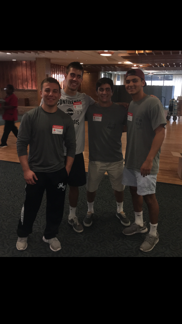 Four Lambda Omega Chapter Members Volunteer with the Red Cross Photograph