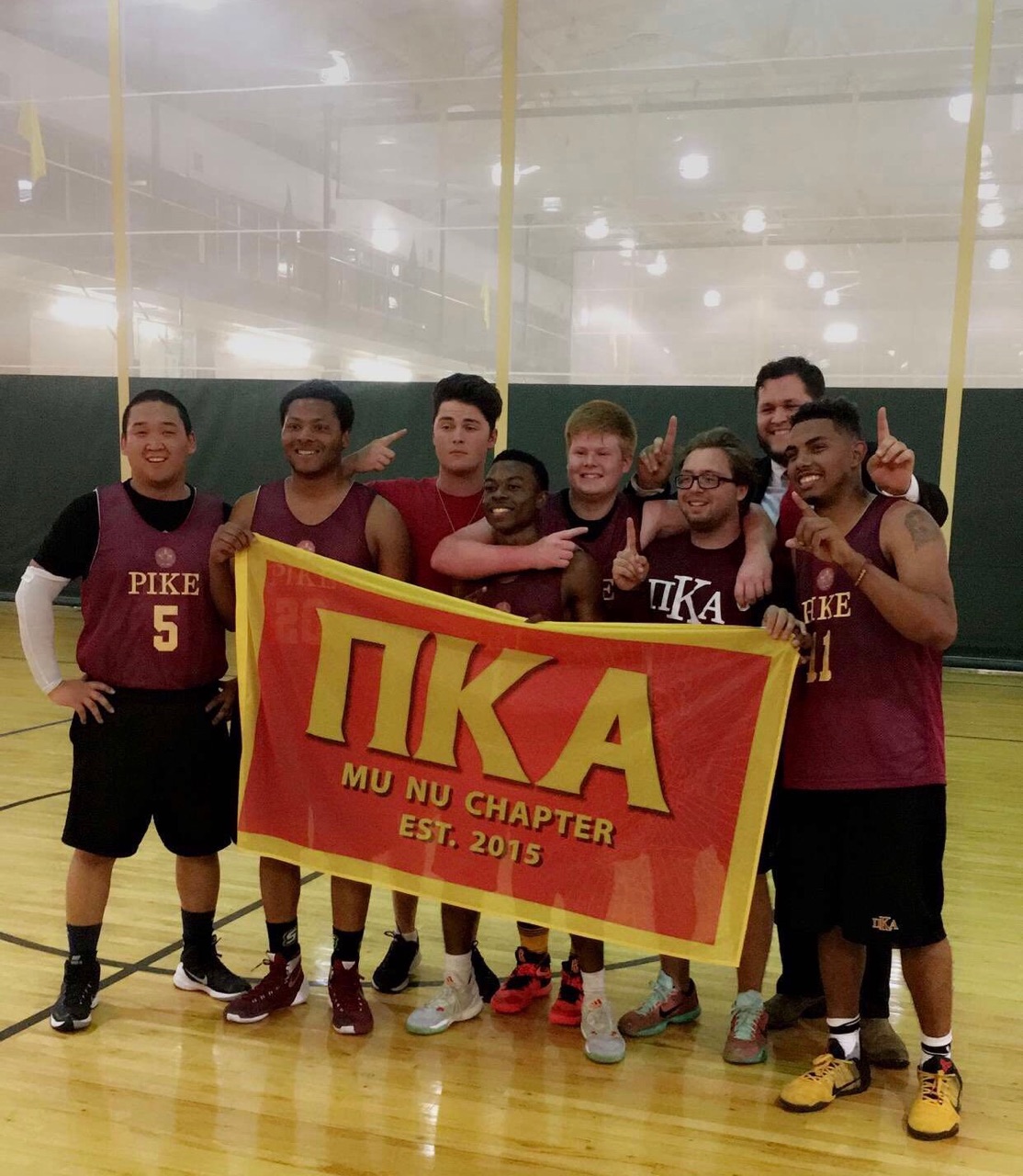 Mu Nu Chapter Members Play An Intramural Sport Photograph