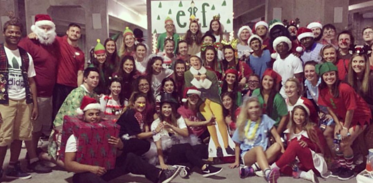 Mu Nu Chapter Members At A Holiday Party Photograph