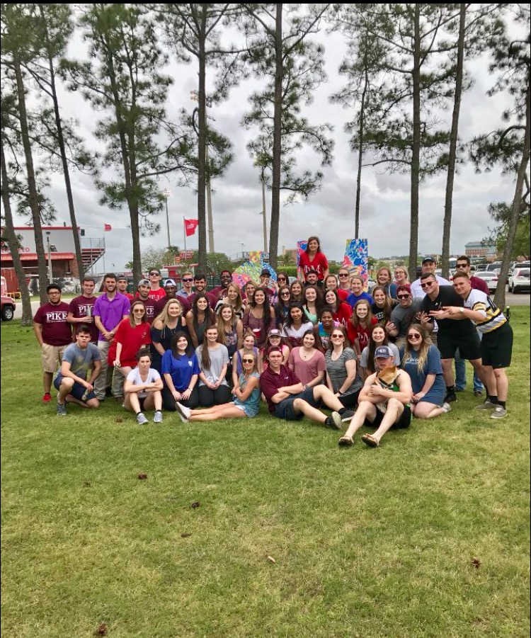 Zeta Psi Chapter Members and Sorority Sisters Photograph