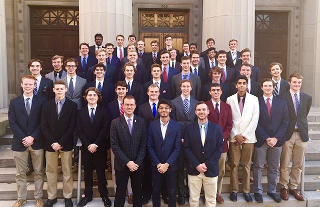 Alpha Tau Chapter New Members Photograph, November 19, 2016