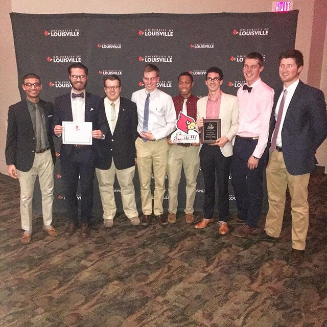 Eight Kappa Zeta Chapter Members With Awards Photographs, March 8, 2016