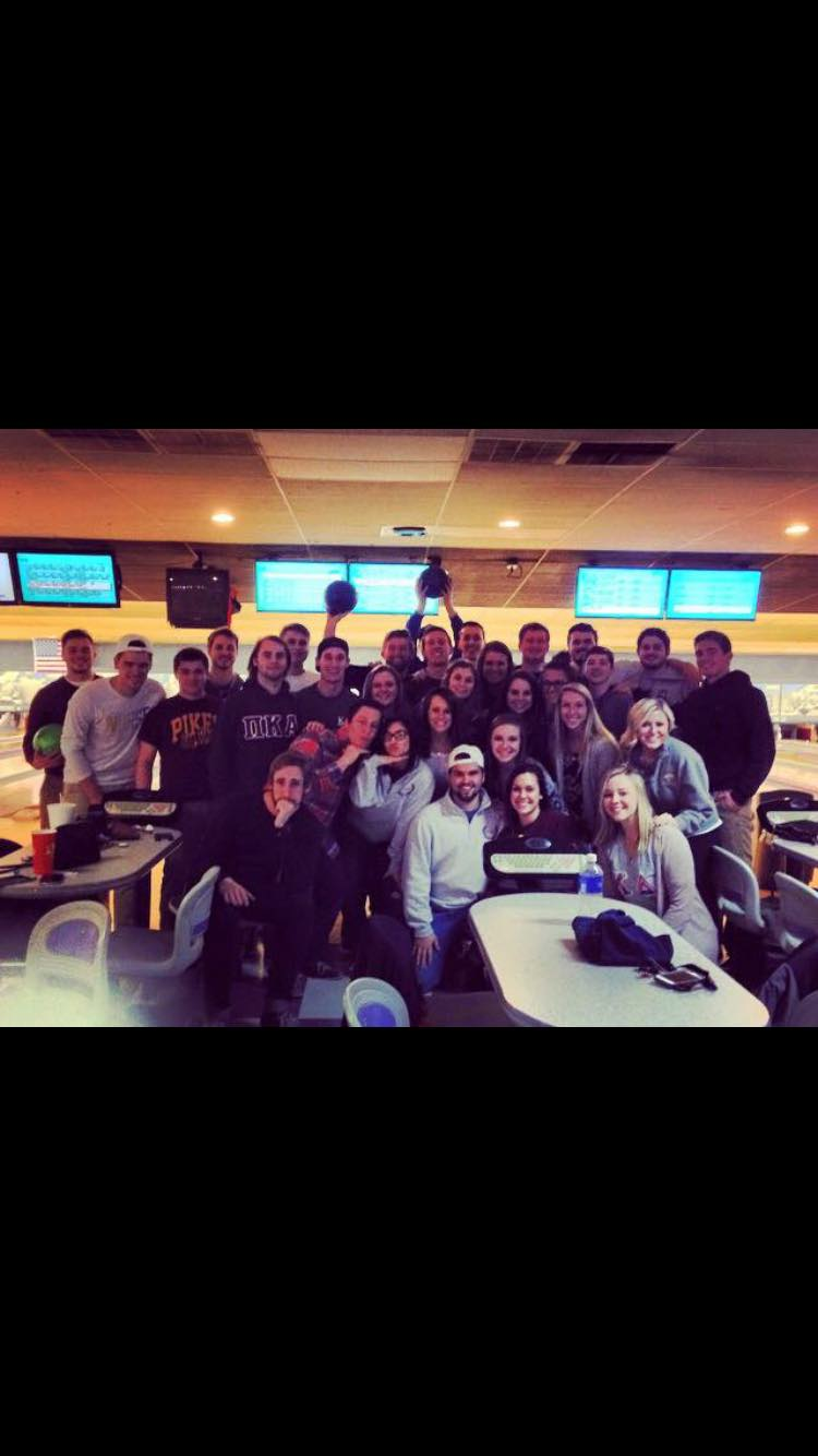 Eta Rho Chapter Members At A Bowling Alley Photograph