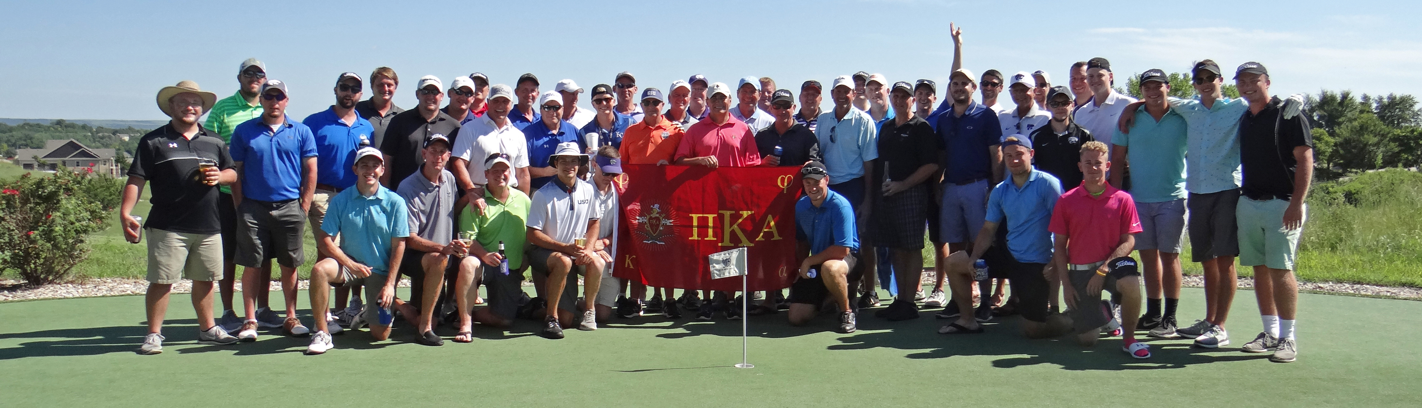 Alpha Omega Chapter Members and Alumni at a Golf Tournament Photograph