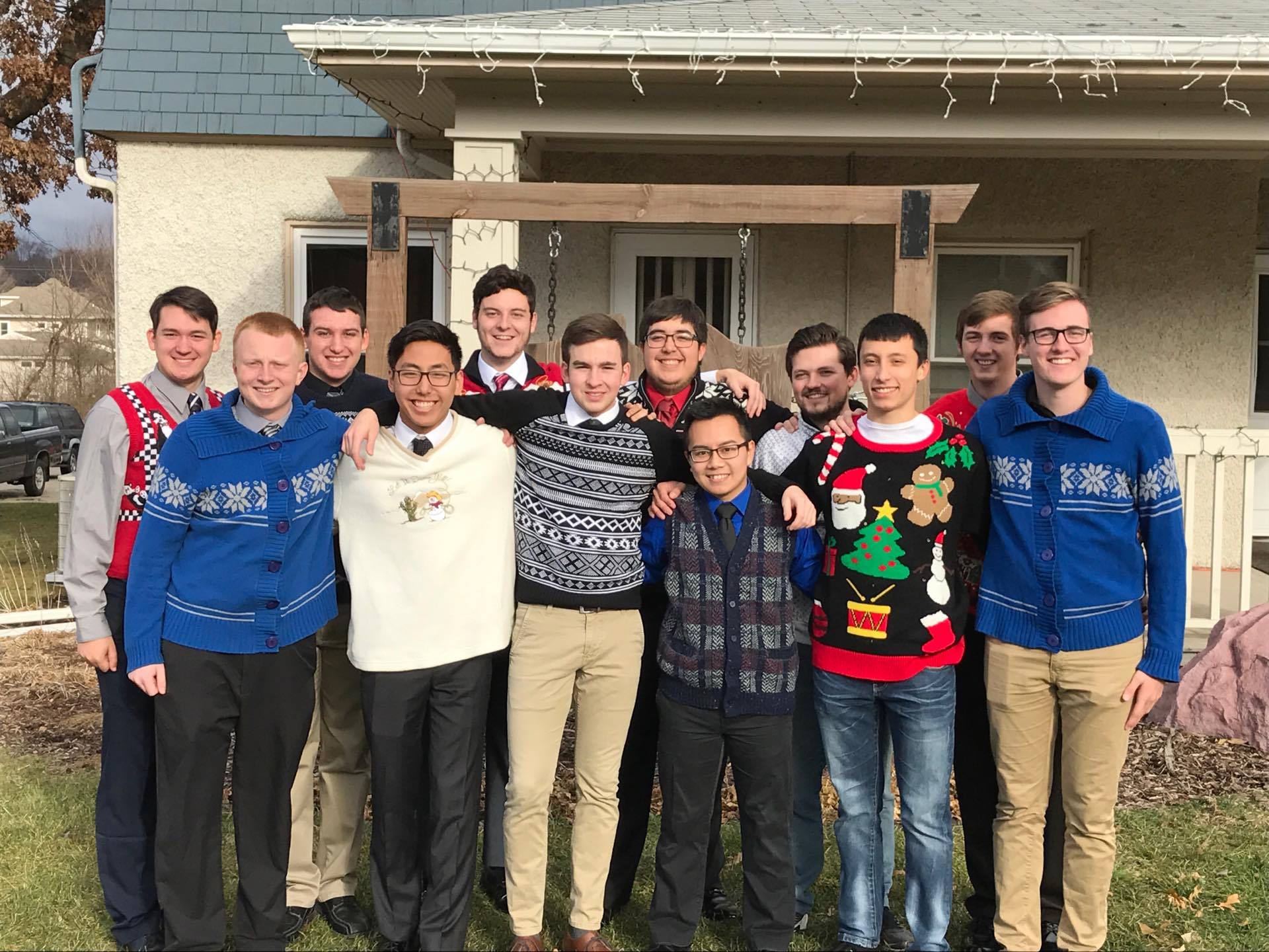 Theta Zeta Chapter Members in Holiday Sweaters Photograph