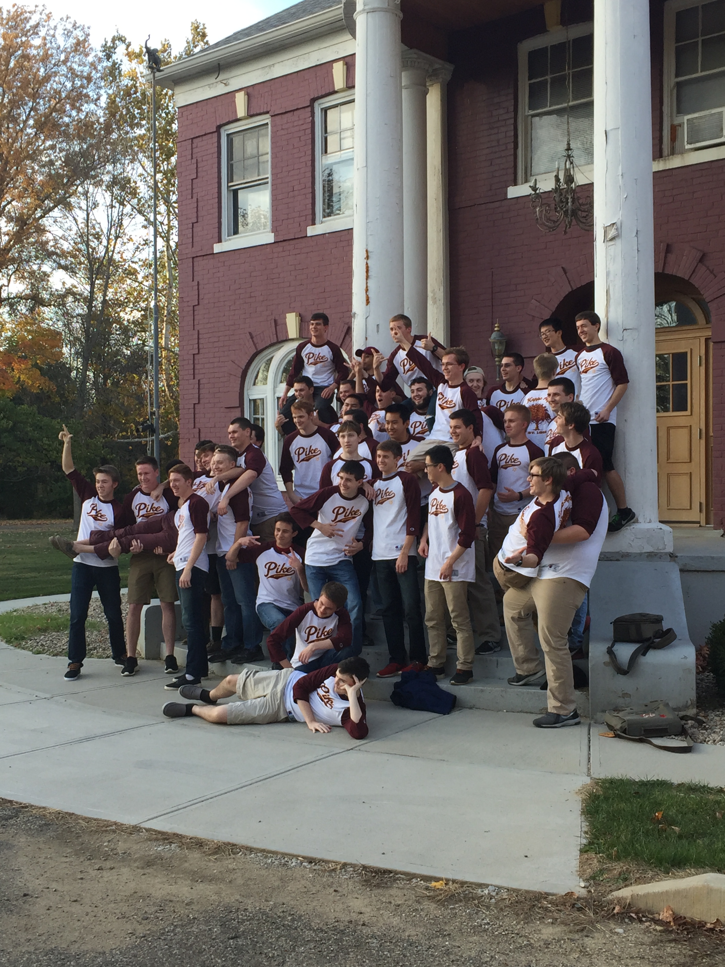Iota Delta Chapter Members In Front of Their Chapter House Photograph 2