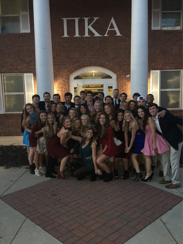 Eta Sigmas and Their Dates Outside Their Chapter House Photograph