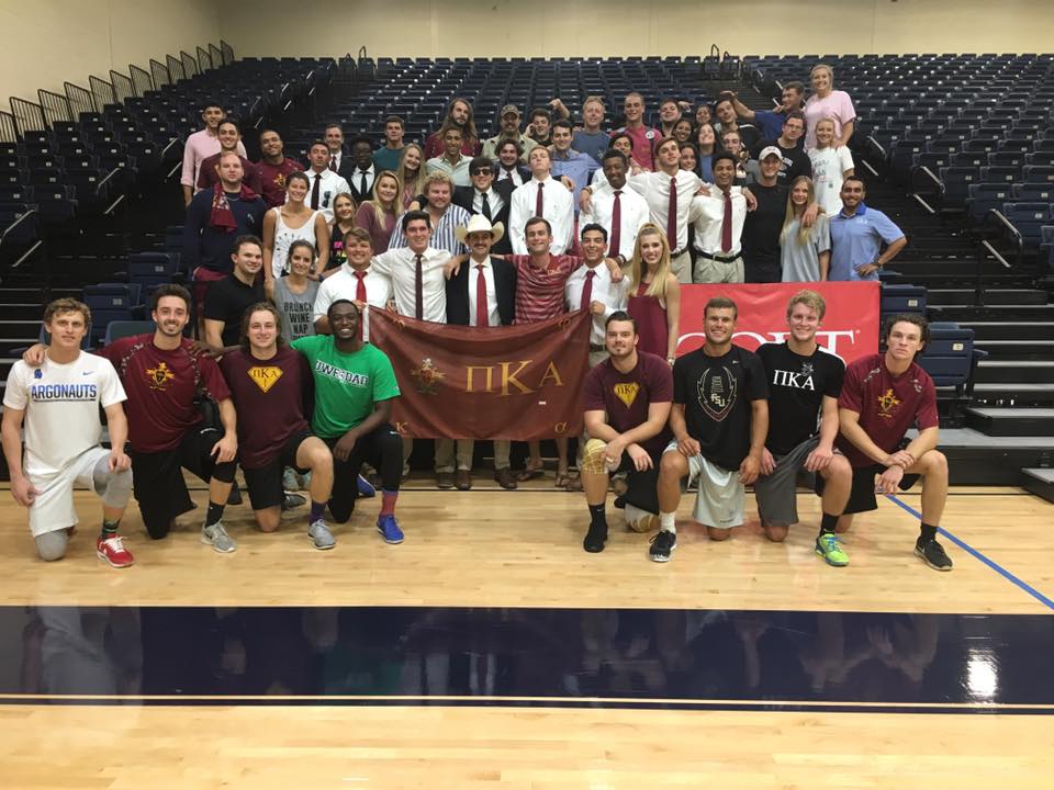 Eta Pi Chapter Members on Bleachers Photograph
