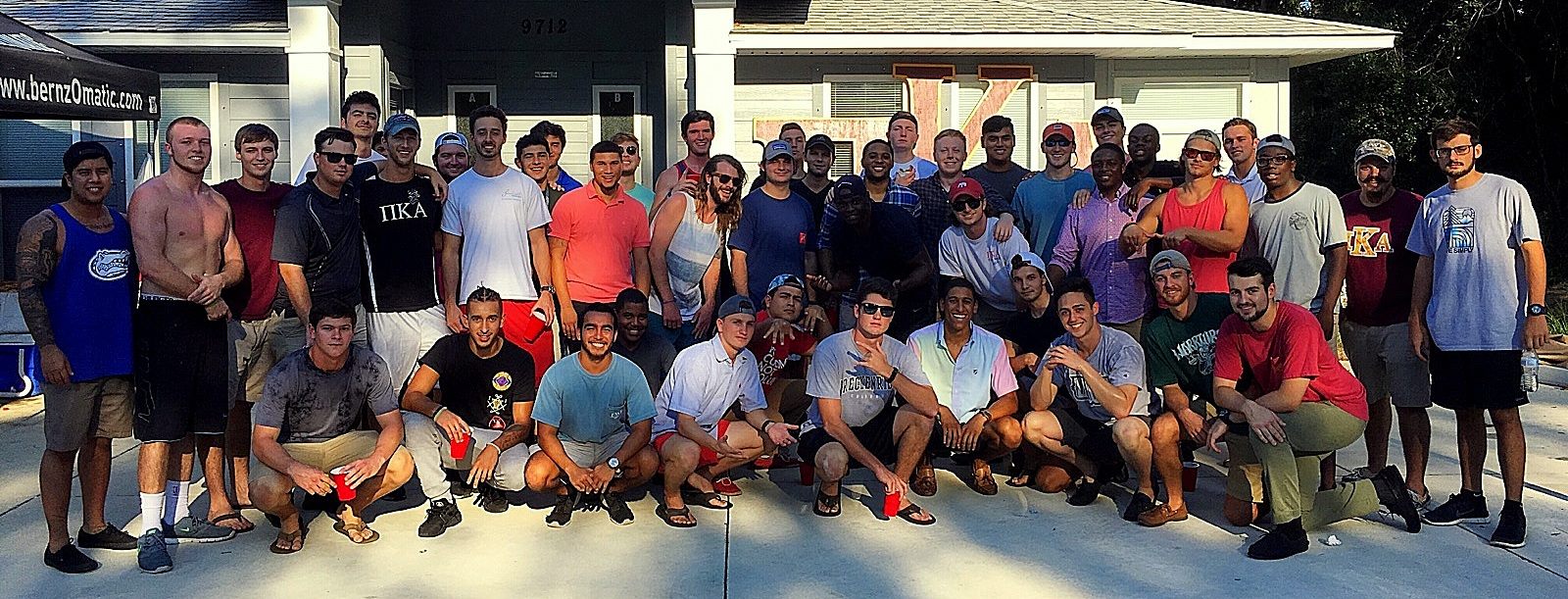 Eta Pi Chapter Members Outside of Their Chapter House Photograph