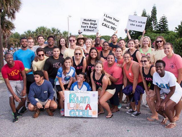 Zeta Sigmas and Sorority Members Attend the Run Like A Girl Race Event Photograph