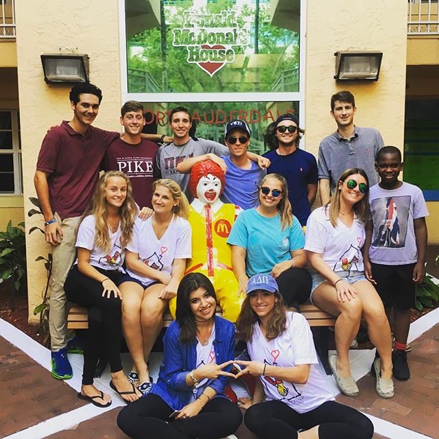Lambda Beta Colony Members with Sorority Sisters Outside of Ronald McDonald House Photograph