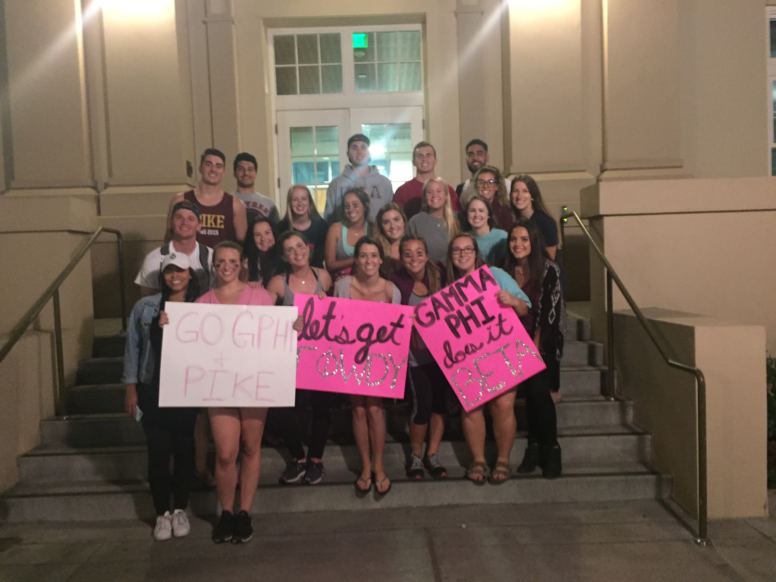 Theta Psi Chapter Members with Gamma Phi Sorority Members Photograph